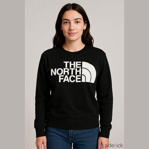 Women's The North Face Black & White Logo Sweatshirt XS